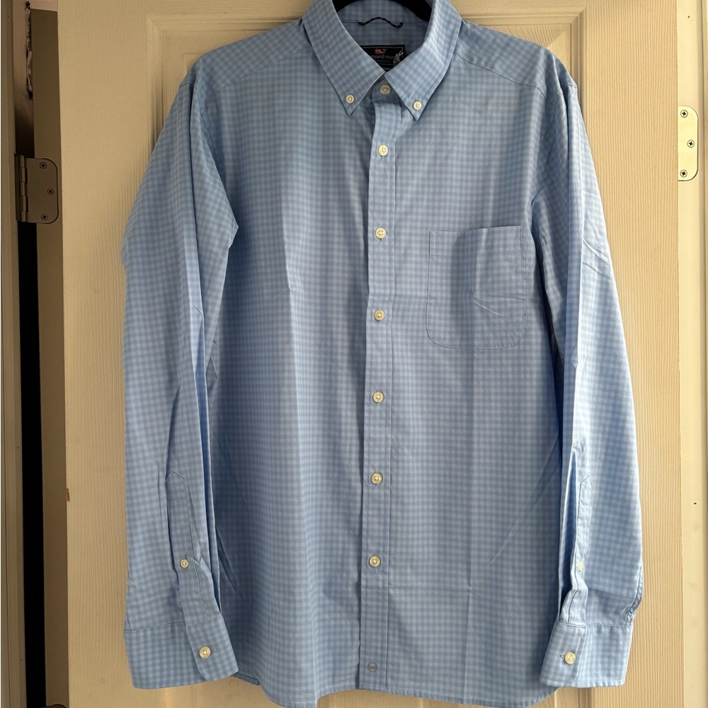 Vineyard Vines Light Blue Gingham Shirt